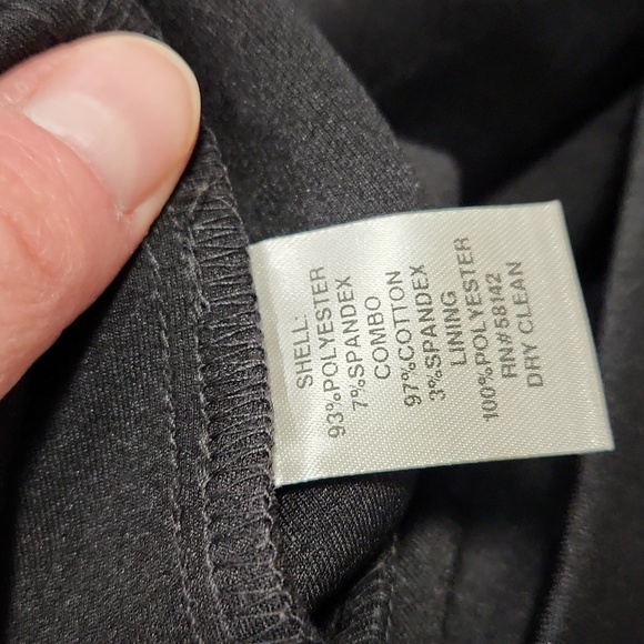 Practically New! Scuba Black Sheath Dress with White Trim - Picture 5 of 5